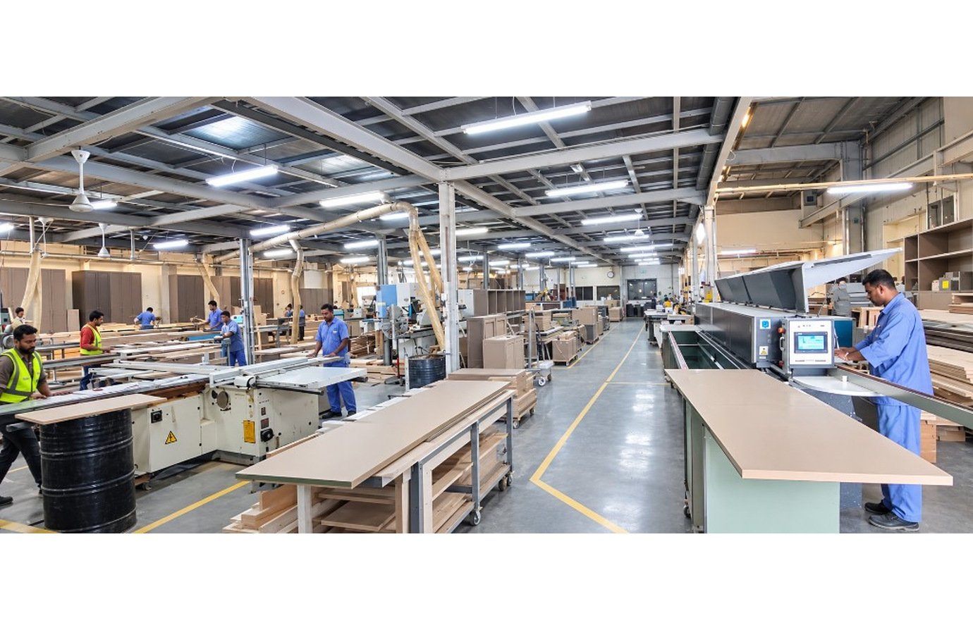 Joinery workshop at Fino International, Dubai