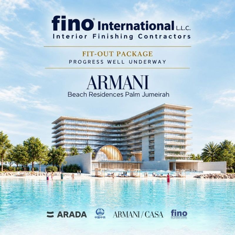 Fino International — Armani Beach Residences fit-out package progress well underway